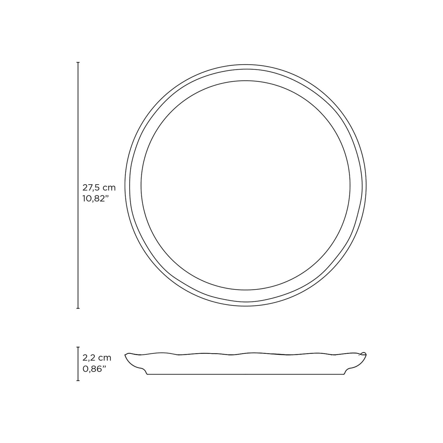 Deep Rim Plate Set of 4