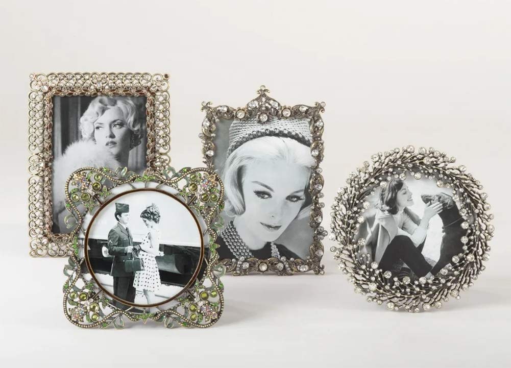 Decorative Jeweled Photo Frame - 4" Round