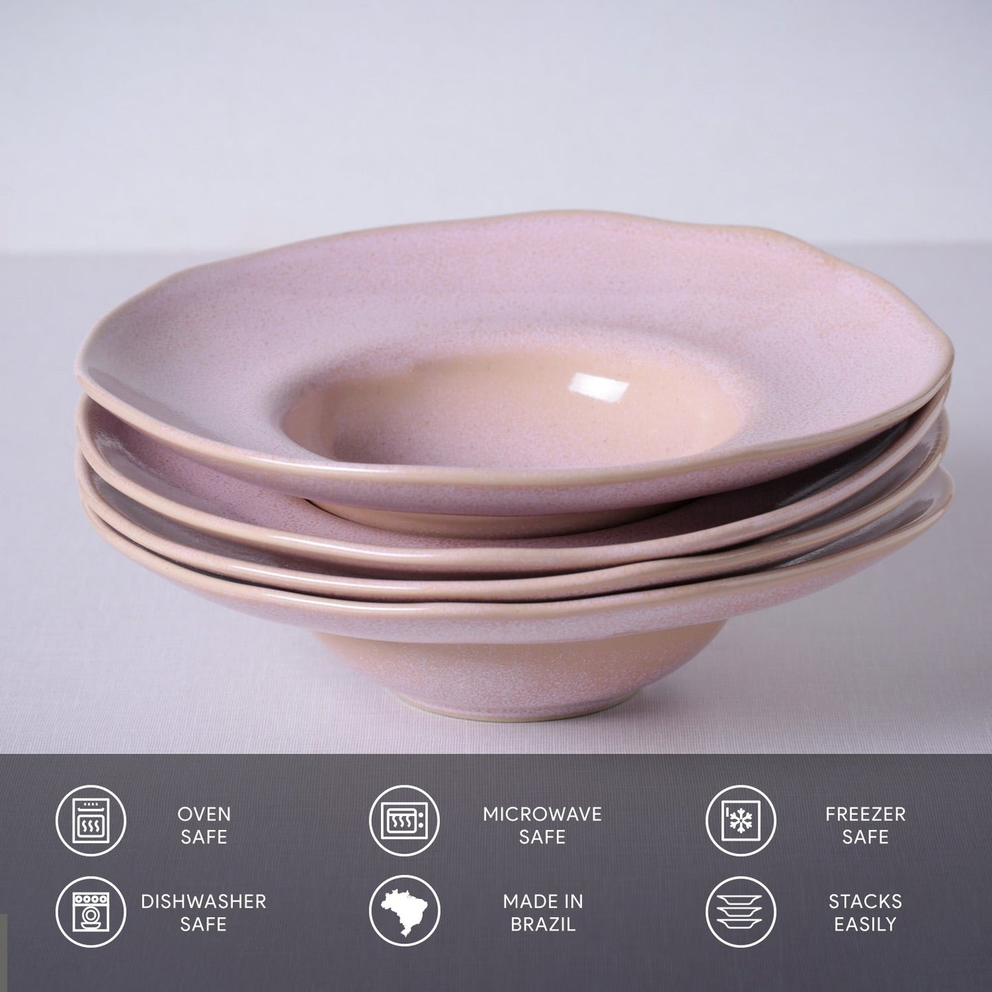 Deep Rim Plate Set of 4