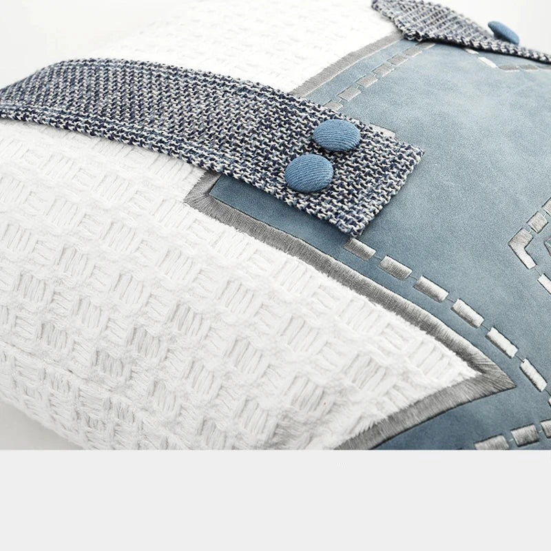 Denim Suspenders Pillow Cover
