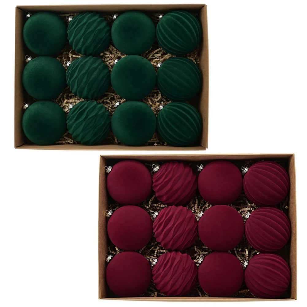 Modern Plush Ornaments (12 pcs)