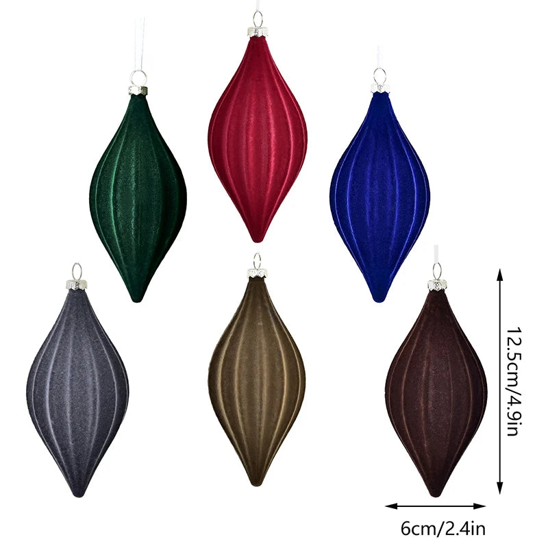 Decorative Velvet Cone Ornaments (2 pcs)