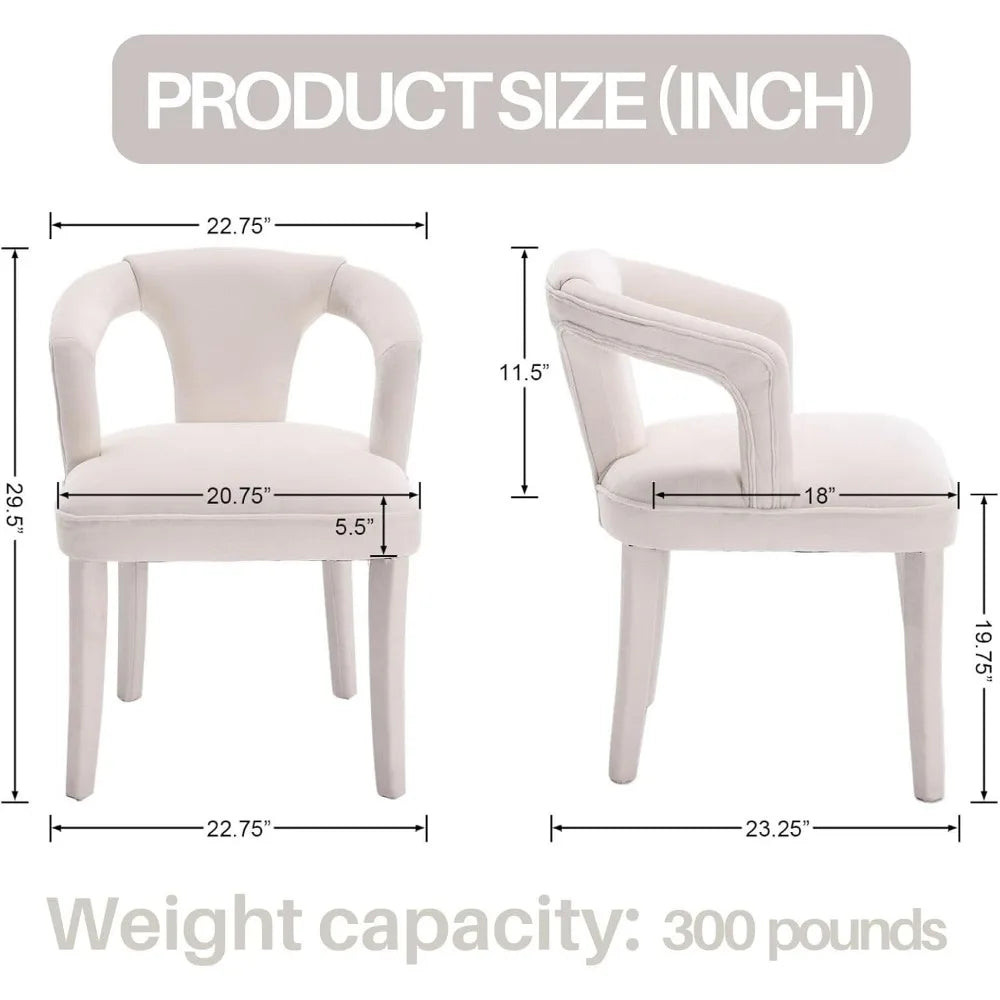 Velvet Desiree Dining Chairs (Set of 2) - 3 Colors
