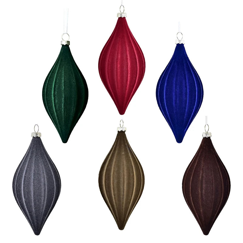 Decorative Velvet Cone Ornaments (2 pcs)