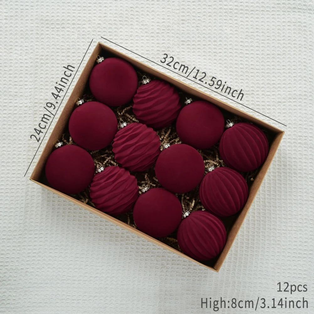 Modern Plush Ornaments (12 pcs)