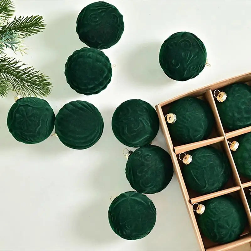 Christmas Velvet Ball Ornaments (20 pcs)