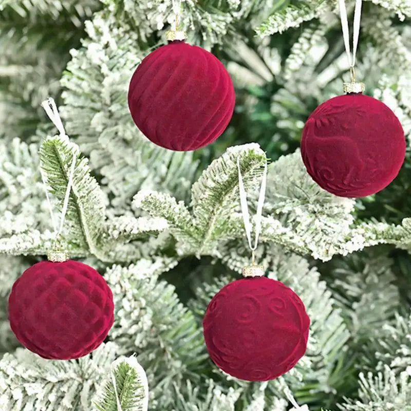 Christmas Velvet Ball Ornaments (20 pcs)