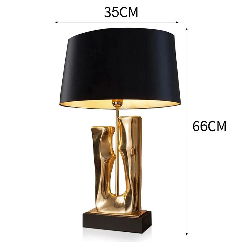 Artsy Luxe Gold Lamp