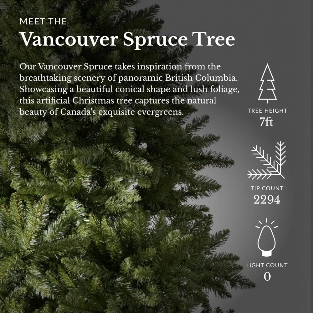 7ft Unlit Vancouver Spruce Artificial Christmas Tree