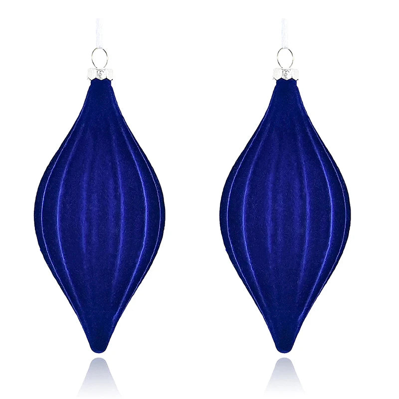 Decorative Velvet Cone Ornaments (2 pcs)