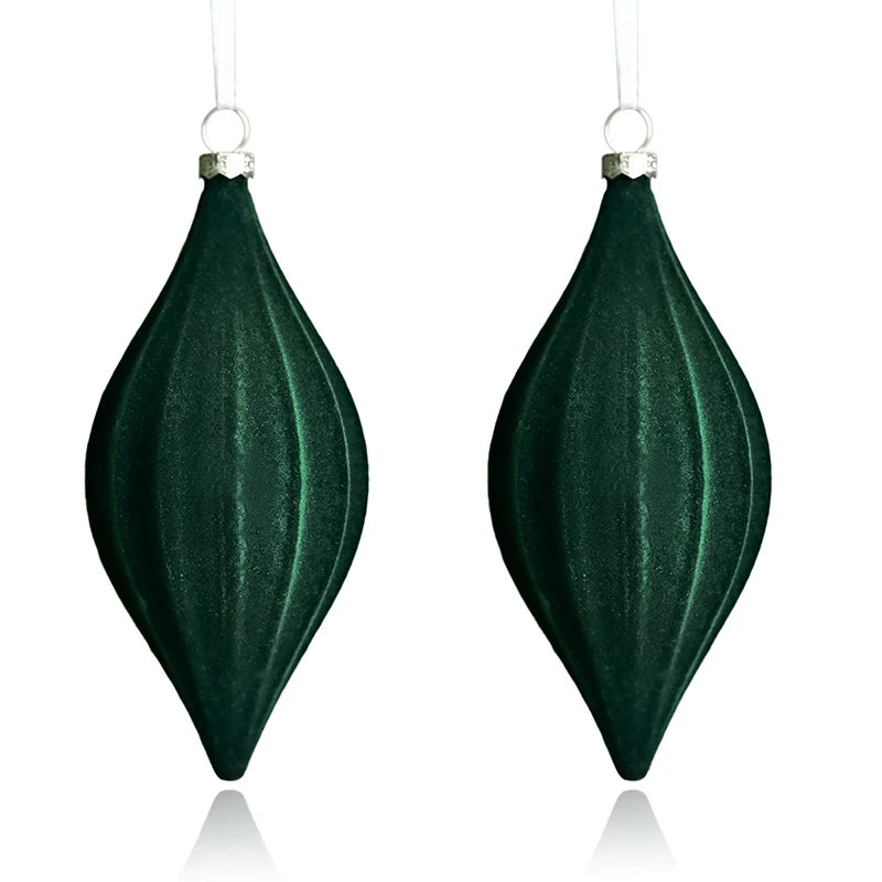 Decorative Velvet Cone Ornaments (2 pcs)