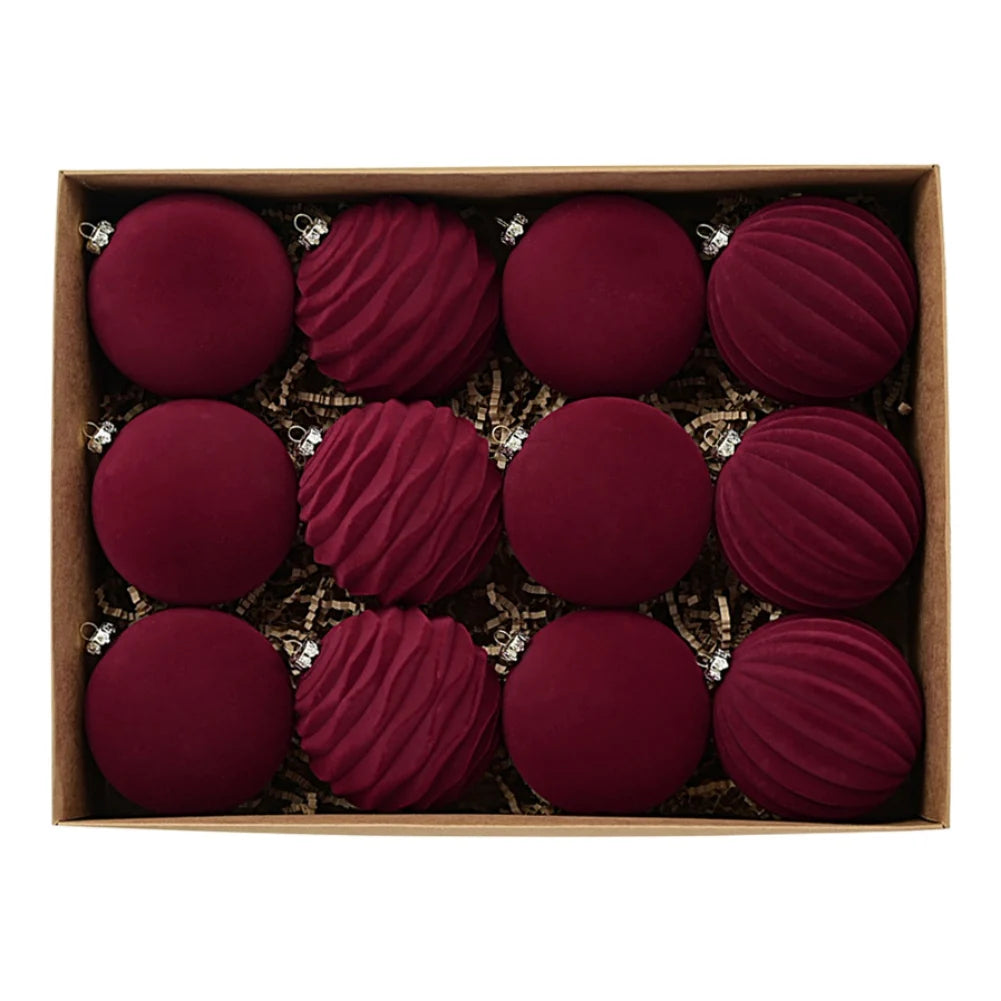 Modern Plush Ornaments (12 pcs)