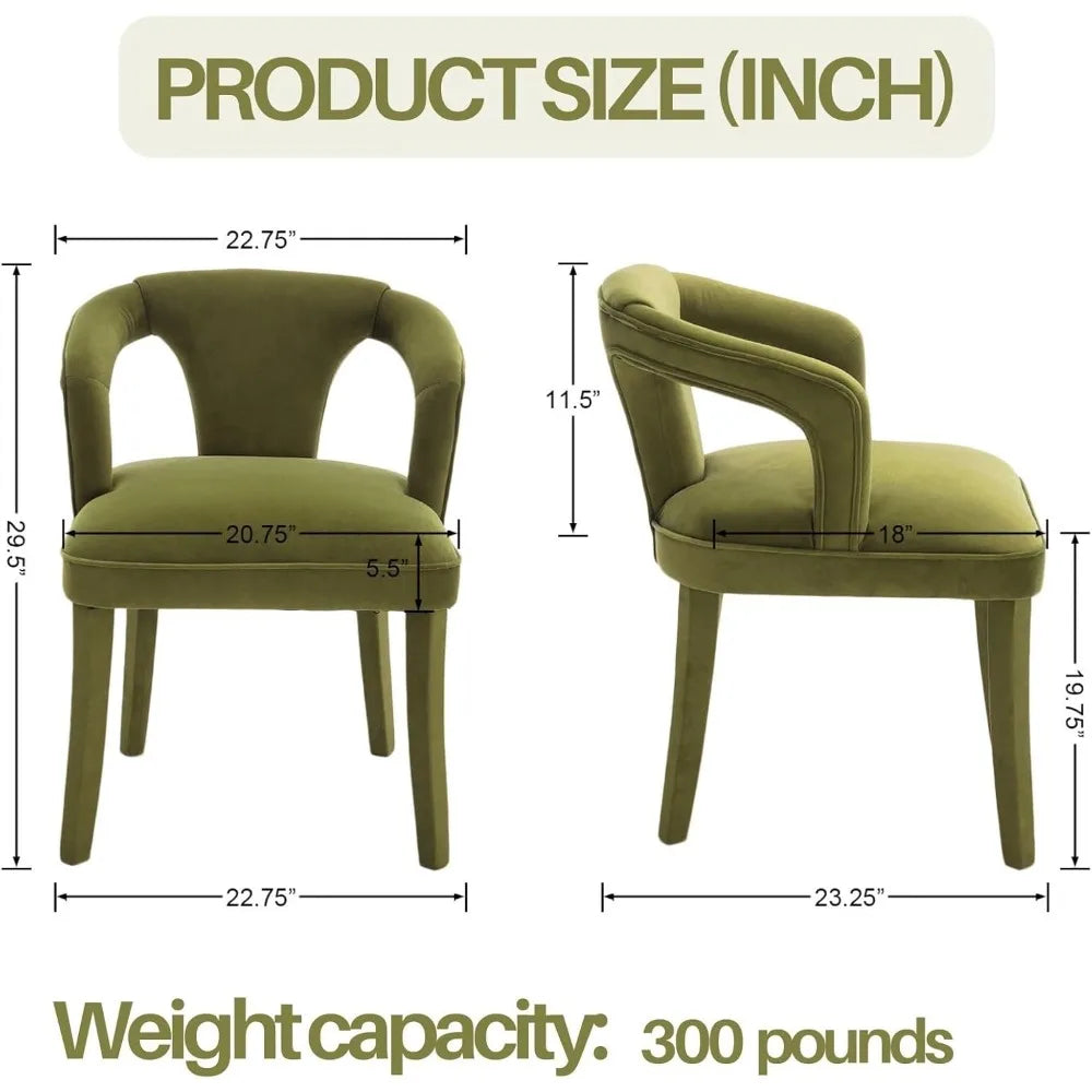 Velvet Desiree Dining Chairs (Set of 2) - 3 Colors