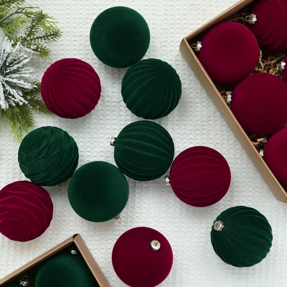 Modern Plush Ornaments (12 pcs)
