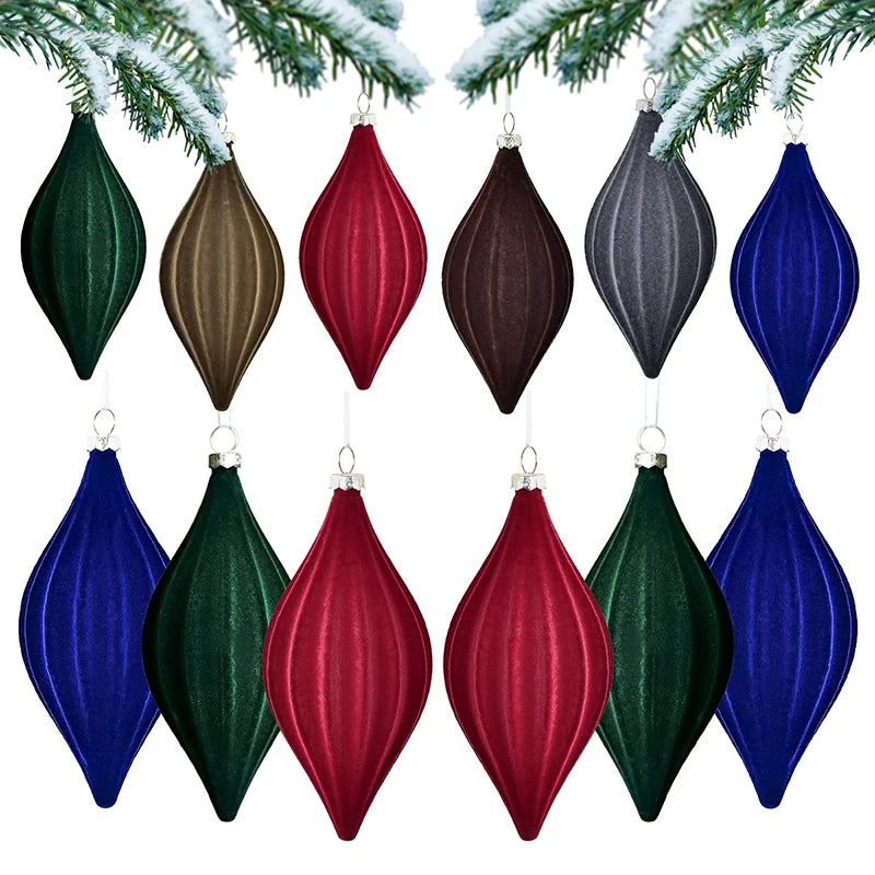 Decorative Velvet Cone Ornaments (2 pcs)