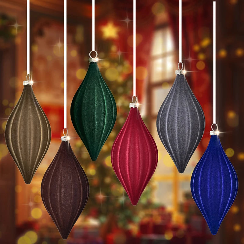Decorative Velvet Cone Ornaments (2 pcs)