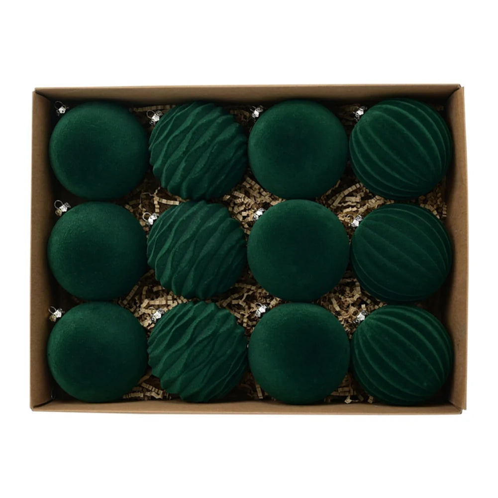 Modern Plush Ornaments (12 pcs)