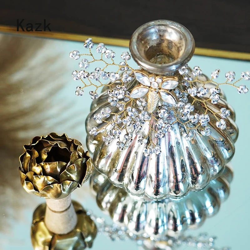 Vintage Beaded Glass Bottle