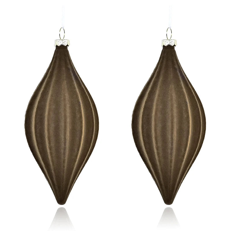 Decorative Velvet Cone Ornaments (2 pcs)