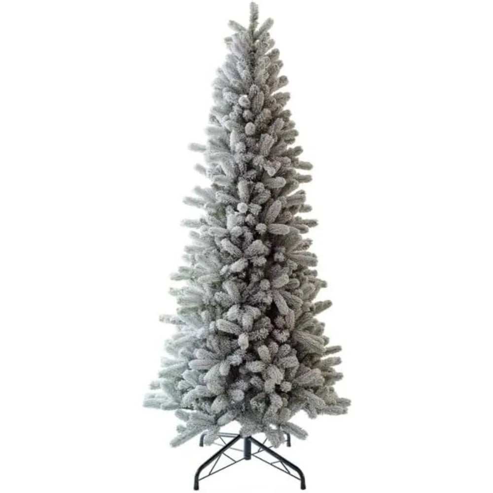 9ft Artificial Flocked Christmas Tree Unlit