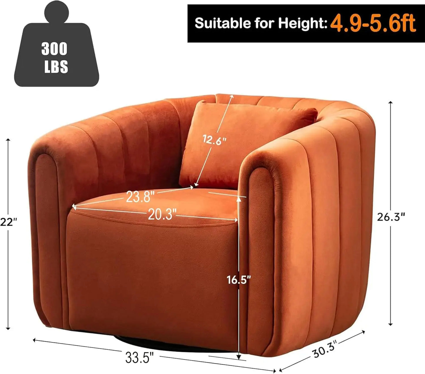 Swivel Barrel Chair Set of 2