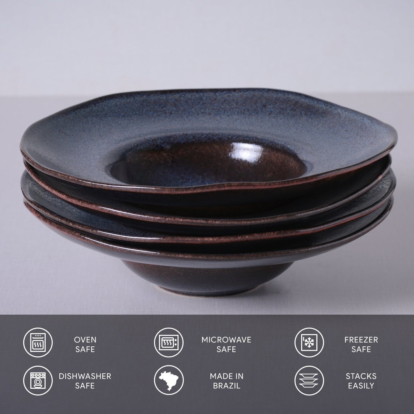 Deep Rim Plate Set of 4