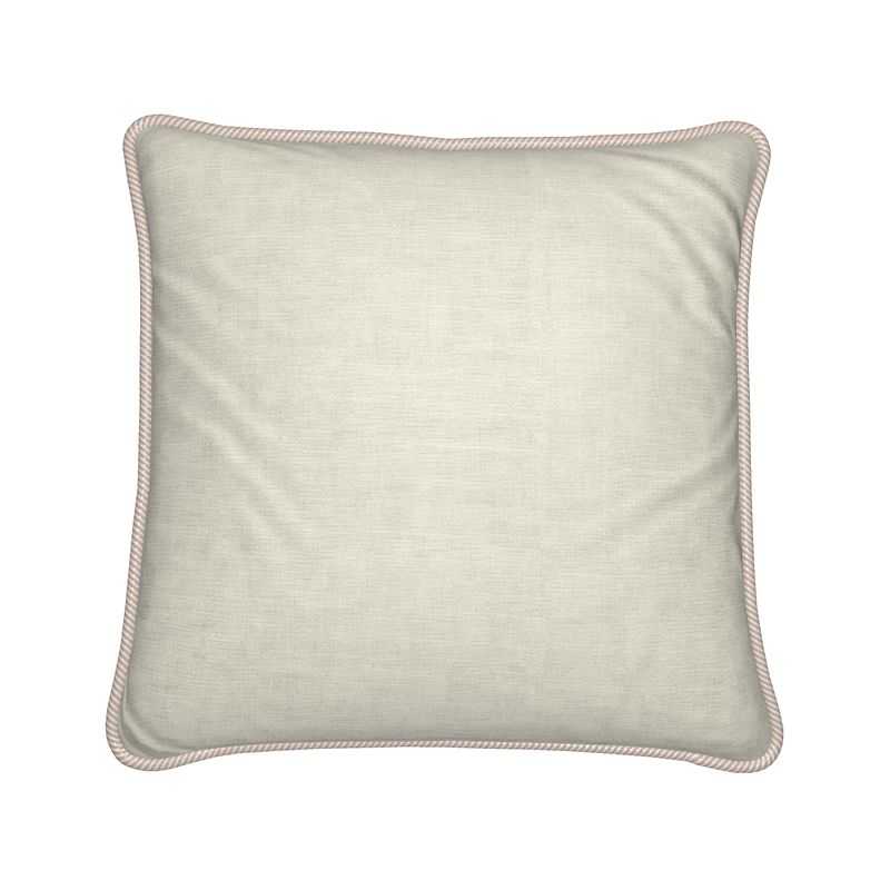 Wild Floral Silk Pillow, Rope Braid Trim