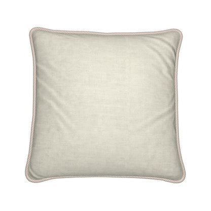 Wild Floral Silk Pillow, Rope Braid Trim