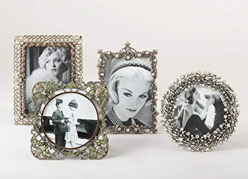 Decorative Jeweled Photo Frame - 4" Round