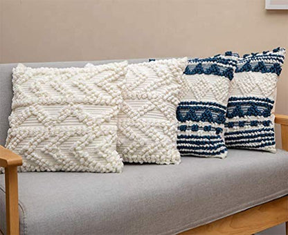 Handmade Geometric Cotton Throw Pillow Cover