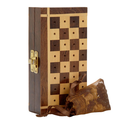 Sheesham Travel Chess Set