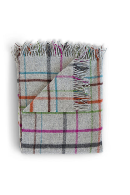 Fog Plaid Multi Throw