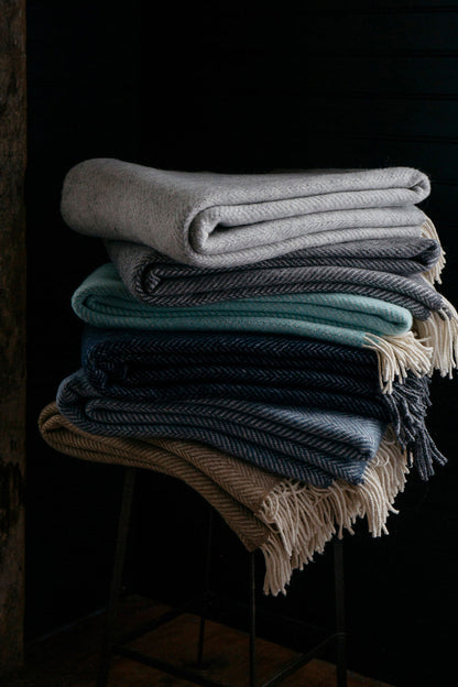 Herringbone w/ Cashmere Throws