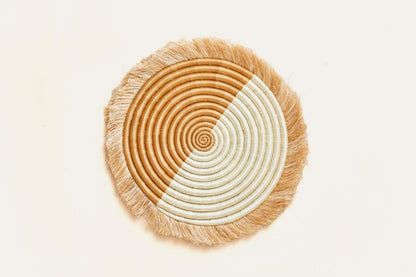 Akeza Fringe Placemat in White