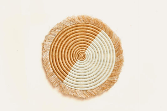 Akeza Fringe Placemat in White