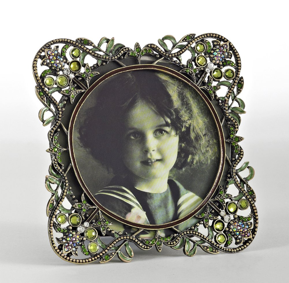 Decorative Jeweled Photo Frame - 4" Round