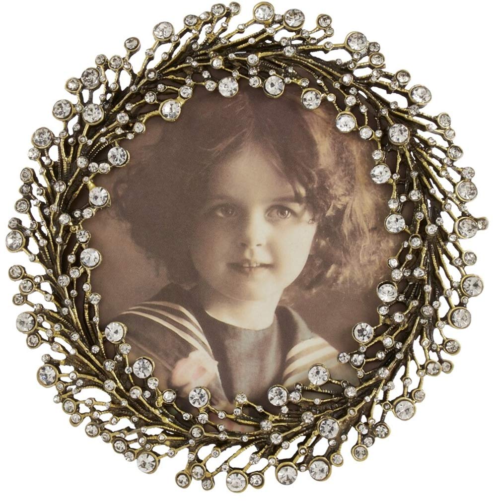 Decorative Jeweled Photo Frame - 4" Round