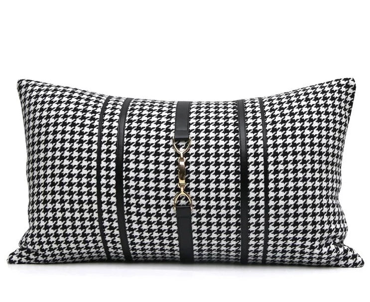 Luxe Houndstooth Decorative Pillows