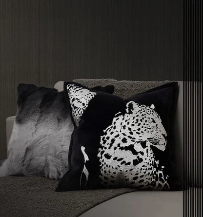 Velvet Leopard Pillow