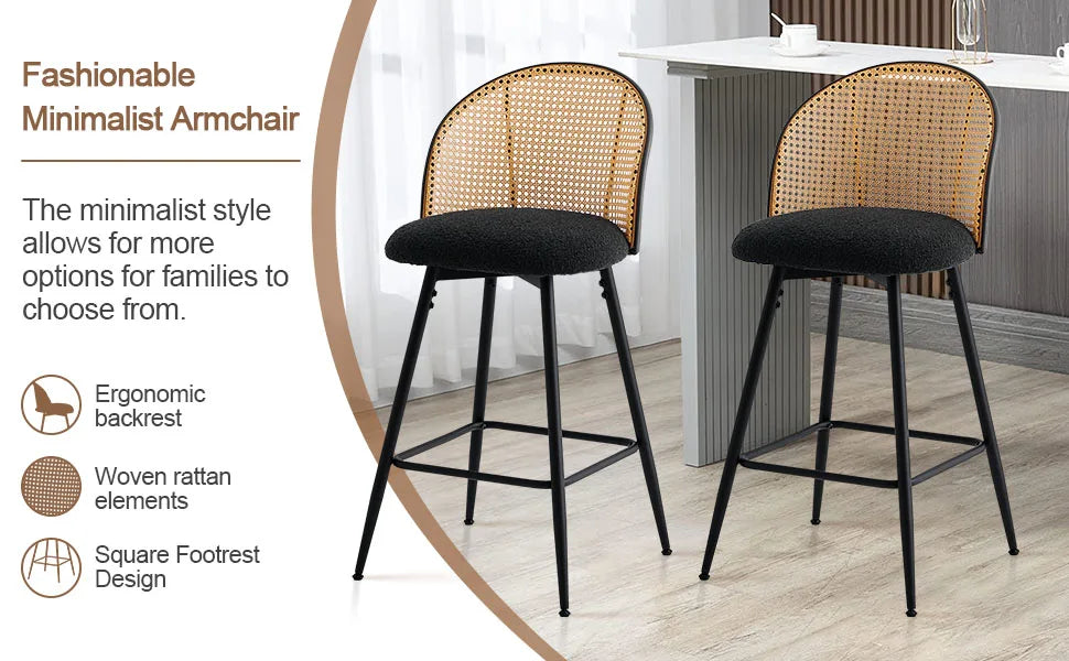 Regent Rattan Counter Stools and Chairs (Set of 3)