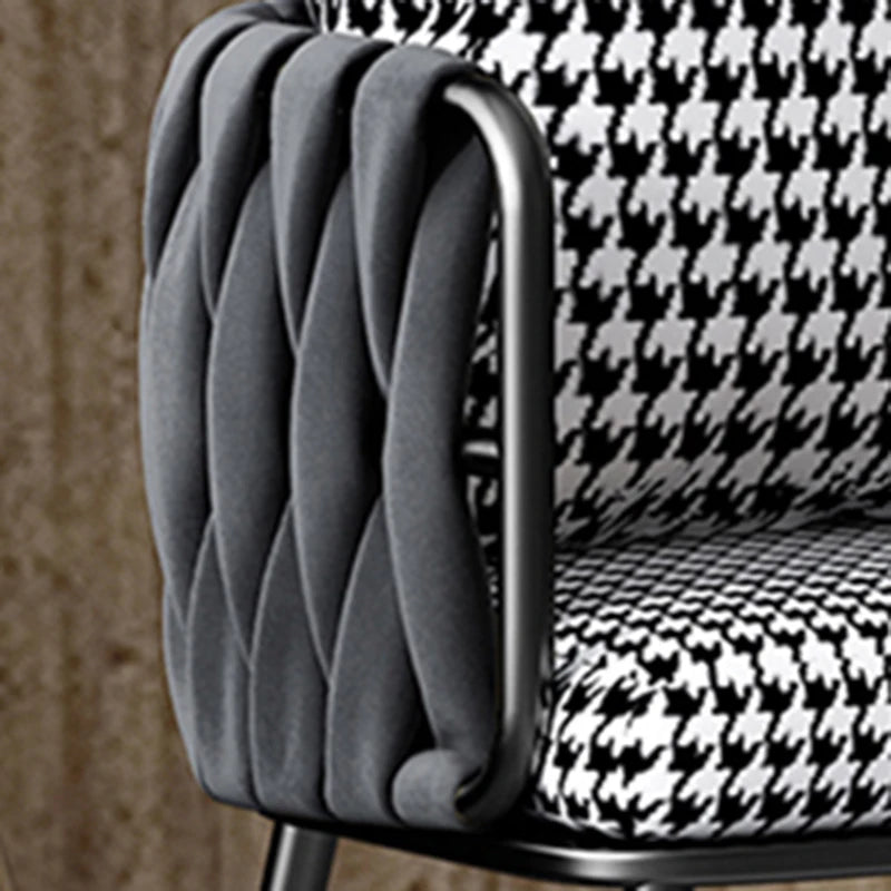 Cross Houndstooth Dining Chair