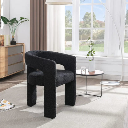 Sherpa Black Accent Chair