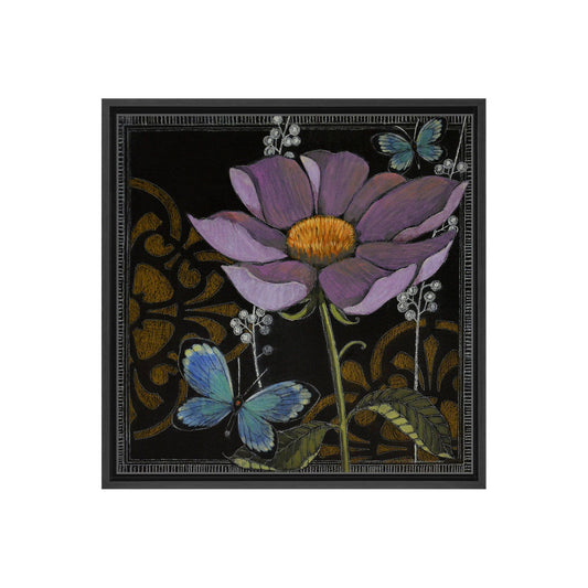 Gilt Slate Flora I Wall Art by Norman Wyatt Jr. - 20" W x 20" H