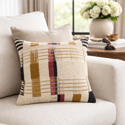 Fragment Geometric Cotton Throw Pillow - 20"x20"