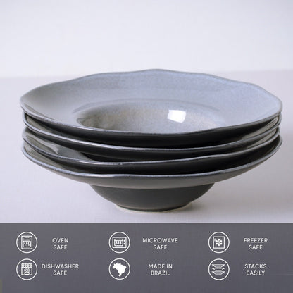 Deep Rim Plate Set of 4