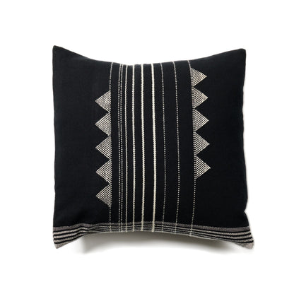 Kora Black Large Handloom Artisanal Pillow