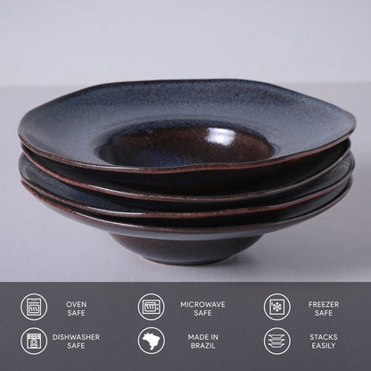 Deep Rim Plate Set of 4